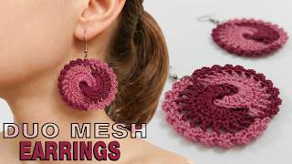 Crochet Mesh Earrings For Beginners - Quick & Easy DIY