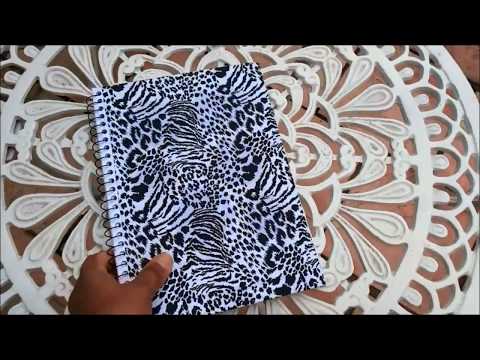 Encapando Caderno com Tecido/ Volta as Aulas