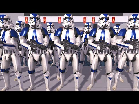 New CLONE STORMTROOPER Army! - Men of War: Star Wars Mod Battle Simulator