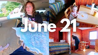JUNE 21 VLOG | driving to the beach, room tour, unpacking, grocery shopping + more