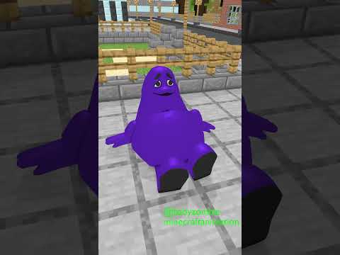 Grimace's Sad Day  #minecraft #shorts #grimaceshake