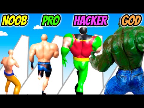 Muscle Attack - NOOB vs PRO vs HACKER vs GOD