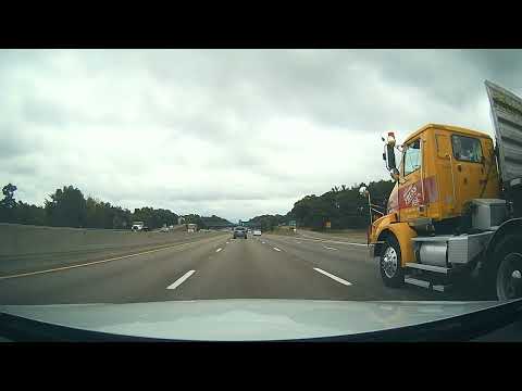 Leaving Dedham and driving along I-95 South in Massachusetts