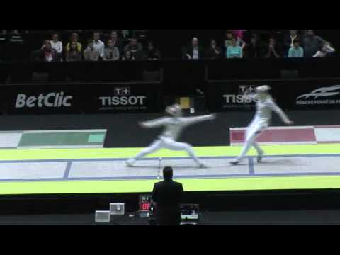 20101112 ws Paris semifinal podium Kharlan Olga UKR 15 vs Velikaia Sophia RUS 9 sd No