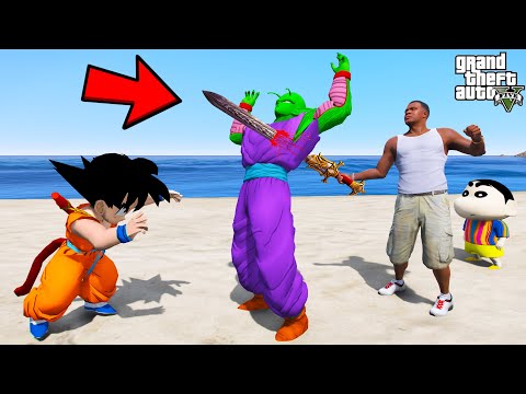 Franklin Finally Saved Goku from Piccolo in GTA 5 | SHINCHAN and CHOP