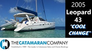 Walkthrough of a 2005 Leopard 43 catamaran for sale "Cool Change"