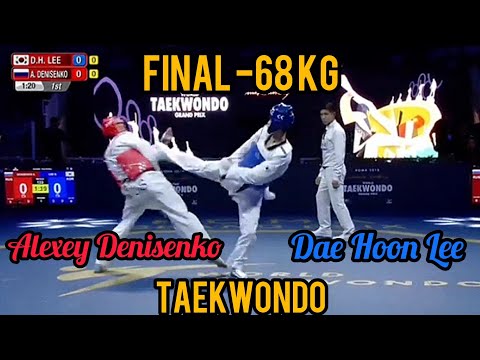 Final -68 kg Dae Hoon Lee (KOR) vs Alexey Denisenko (RUS) || Roma 2018 World Taekwondo Grand Prix