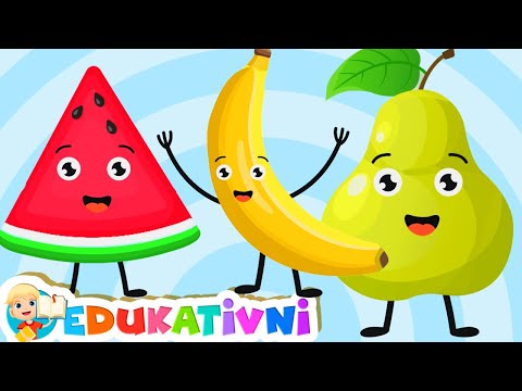 Učimo o Voću 📚 Zabavne Animacije i Stvarno Voće za Najmlađe! 🍌🍉🍊