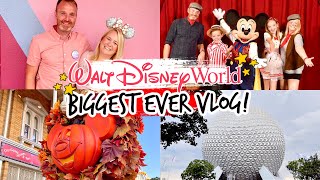BIGGEST EVER WALT DISNEY WORLD VLOG! 🎃 Eating Around Epcot & Mickey's Not So Scary Halloween Party!