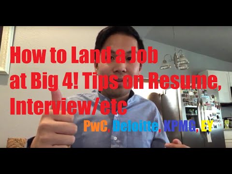 HOW TO LAND A JOB AT BIG 4 Consulting! (RESUME/INTERVIEW) [PwC, Deloitte, EY, KPMG] Video