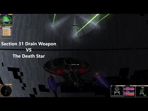 Section 31 Drain Weapon VS Deathstar | Star Trek VS Star Wars | Star Trek Bridge Commander Battle |