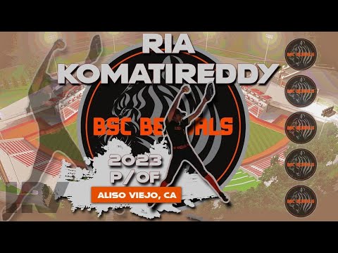2023 Ria Komatireddy (MPH 61+)Pitcher and Outfield, Softball Skills Video - BSC Bengals