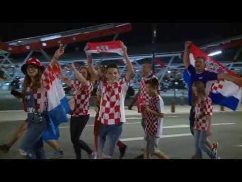 Croatia fans celebrate after 2-1 victory over Spain