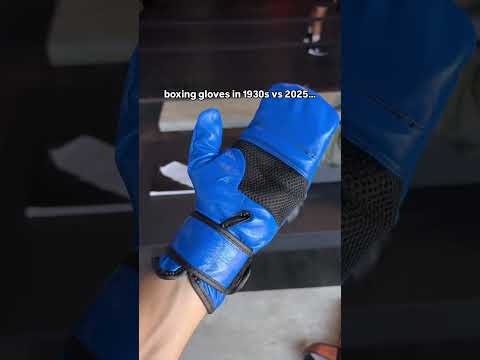 Boxing Gloves in 1930 vs 2025. Which glove would you pick for bagwork? 🥊Get TK Gladiator bag mitt 👇👇