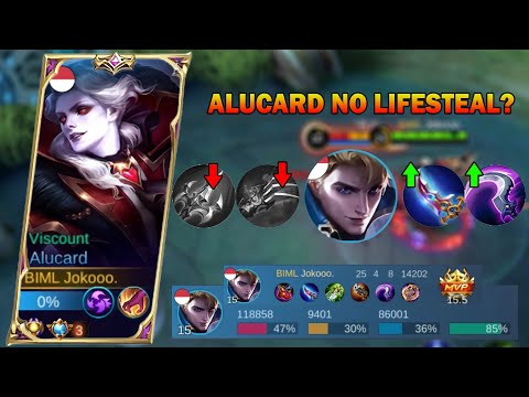 ALUCARD NO LIFESTEAL BUT 1 HIT DIE 🔥 BUILD TOP 1 GLOBAL ALUCARD - MLBB