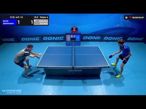 12:50 Serhii Zemiantsev - Valentyn Yunchyk 08.09.2023 TT Euro.Cup Ukraine Star. TABLE 4