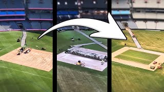 Timelapse of the MCG pitch going in for The Ashes