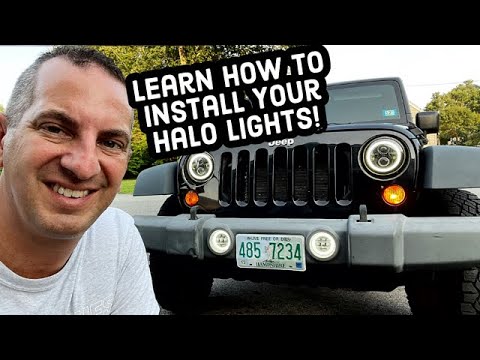 How To Install LED Halo Headlights and Driving Lights On Jeep Wrangler