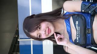 2024 SUPER FORMULA Rd.6/7 FUJI #7#8 羽瀬萌 カロッツェリアサポートガール 土曜ピットウォーク 4K