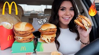 McDonalds NEW Crispy Chicken Sandwich's REVIEW | Steph Pappas
