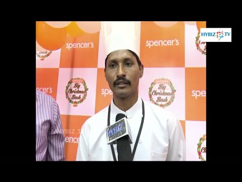 Rajeev Chef Spencer Live Bakery | Big Christmas Bash Cake Mixing Ceremony 2016 at Vijayawada - hybiz