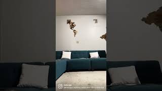 Wood World Map 3D Wall Art #walldecor #wallart #travel #diy