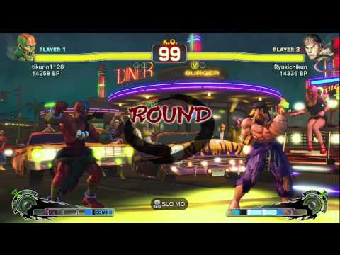 Ryukichikun [Ryu] vs tikurin1120 [Dhalsim] SSF4 Japanese Online Ranked Matches - TRUE-HD