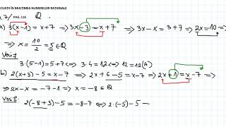 Ecuatii in multimea numerelor rationale. Exercitii.