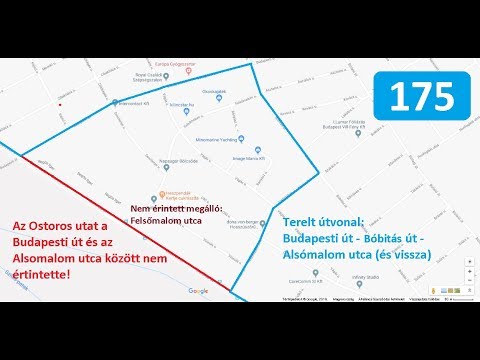 Hatósági zár miatt terelő úton közlekedő 175-ös autóbusz (HD)18.02.23