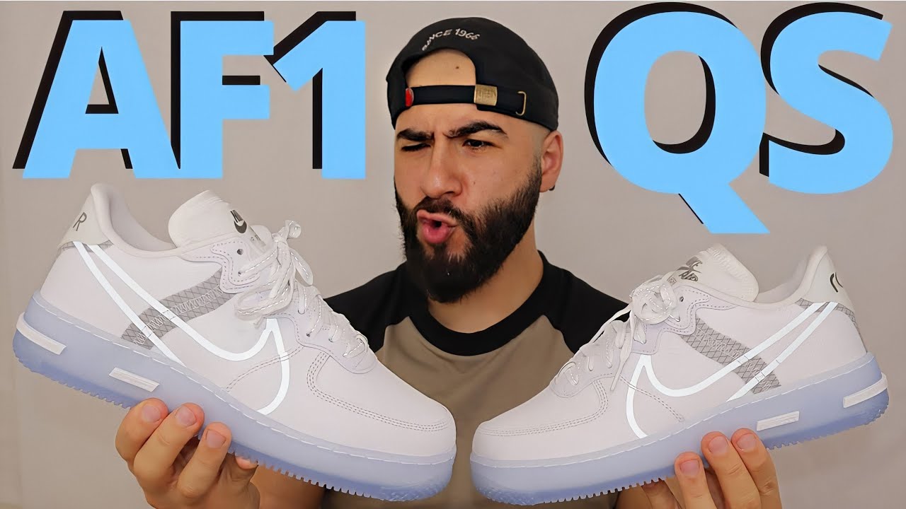 ICE COLD. Nike AIR FORCE 1 REACT QS WHITE / SAIL / LIGHT BONE On Foot Review