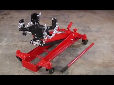 Strongway Hydraulic Low Profile Transmission Jack - 1/2-Ton Capacity, 8 1/2in.22 1/4in. Lift