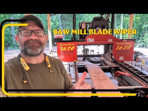 Blade Wiper on the Mill and One Cedar Tread!#countrylife #woodwork #homestead #lumber #sawmill #wood