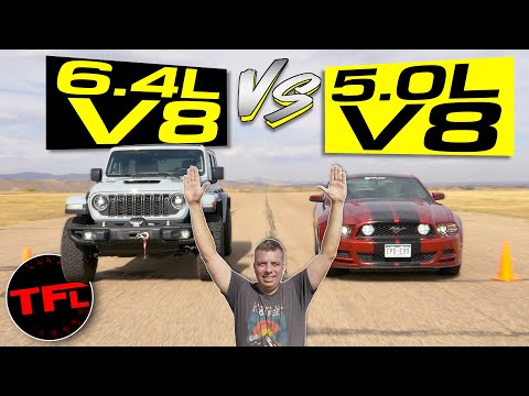 Can the Jeep Wrangler 392 BEAT a Ford Mustang GT in a Drag Race? (It's INSANELY Close!)