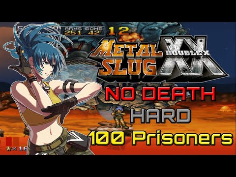 Metal Slug XX Leona, No Death, Hard, 100 prisoners (Sin Morir, Dificil, 100 prisioneros)