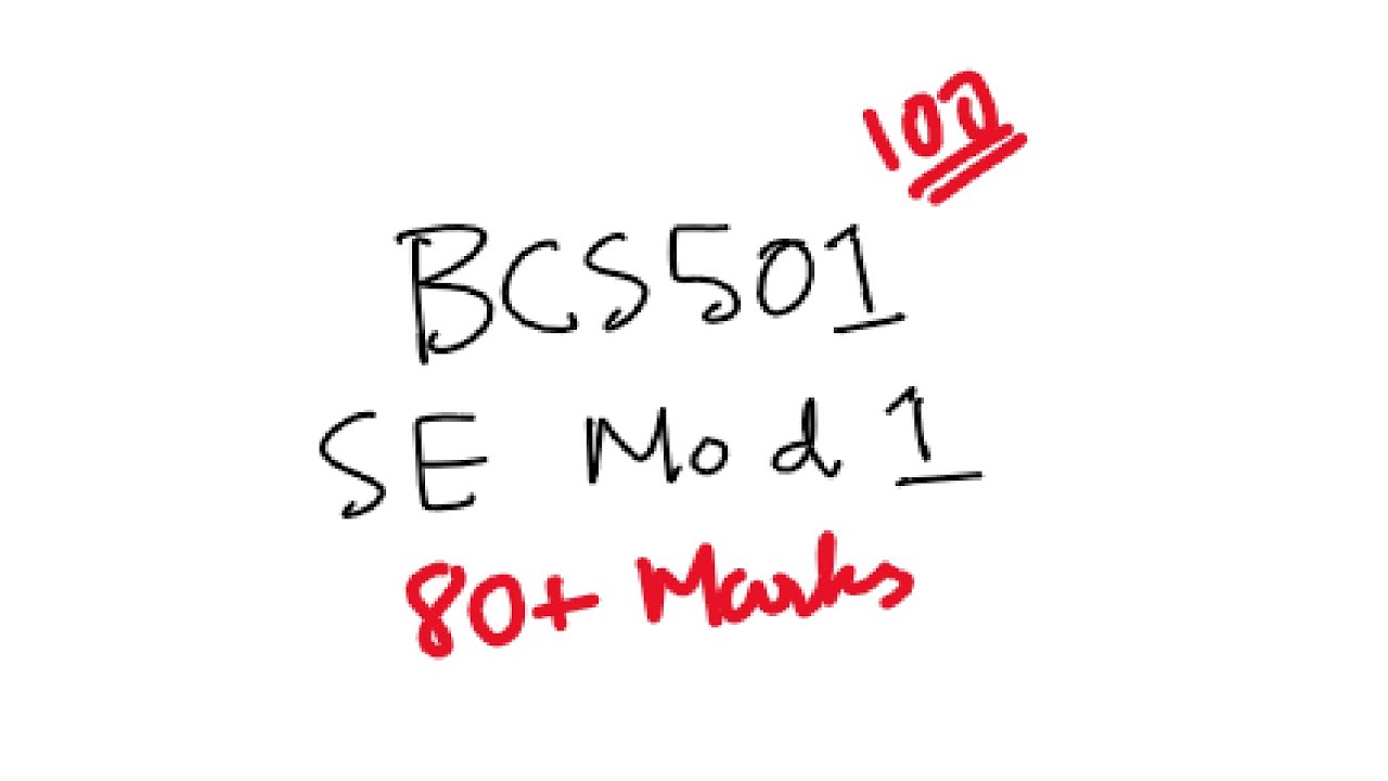 SE/SEPM MODULE 1 BCS501 Software Engineering and Project Management | 22 Scheme VTU 5th SEM CSE