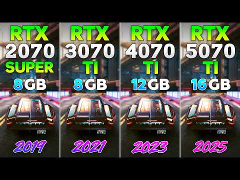 RTX 5070 Ti vs RTX 4070 Ti vs RTX 3070 Ti vs RTX 2070 SUPER - Test in 10 Games