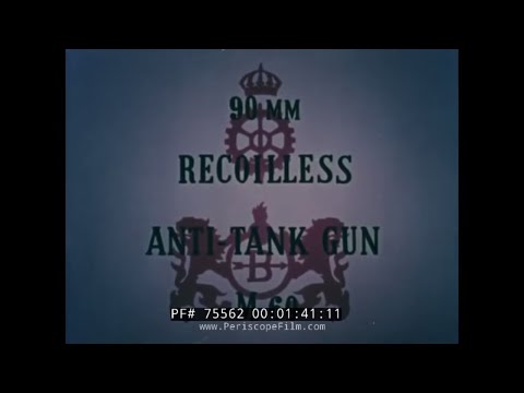 1970s BOFORS RECOILLESS FIELD 90mm ANTI-TANK GUN SALES FILM  75562