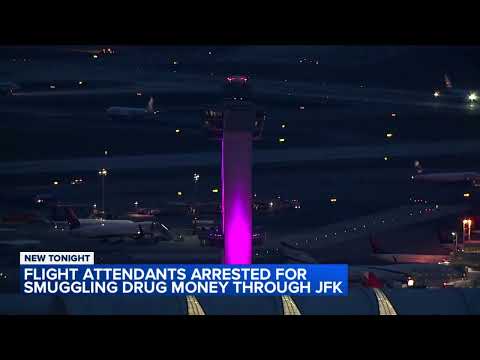 Flight attendants arrested for smuggling drug money through JFK