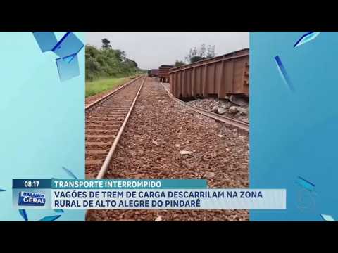 Vagões de trem de carga descarrilam na zona rural de Alto Alegre do Pindaré no MA.
