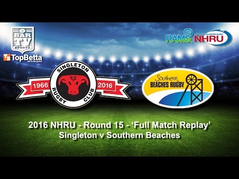 2016 NHRU Round 15 Full Match Replay - Singleton Bulls v Southern Beaches