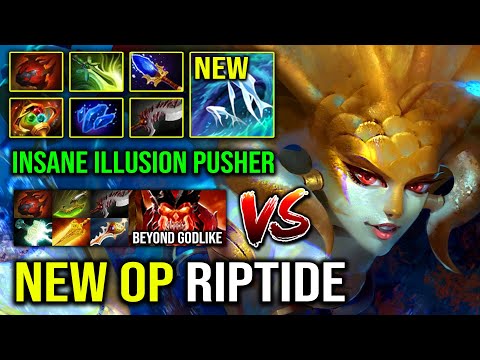 NEW Riptide + APEX Naga Siren 7.28 Aghanim Shard Vs Divine Rapier Godlike Wraith King DotA 2