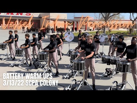 Vessel Indoor Percussion 2022 - Battery Warm Ups - 3/13 SCPA Colony