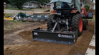 Putting in a gravel driveway for future project  IronCraft box blade and Kioti DK5320 tractor