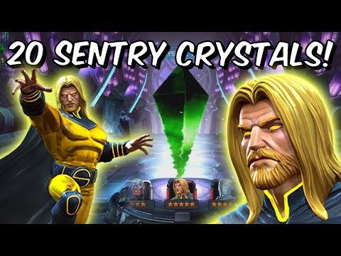 20x Grandmaster Featured 5 Star Sentry Crystal Opening - Marvel Contest Of Champions