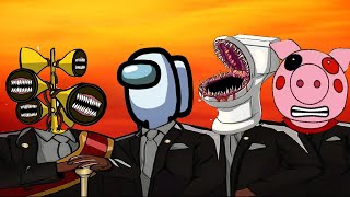 Download lagu Golden Siren Head & Among Us & Toilet Monster & Piggy Roblox - Coffin Dance Meme Cover mp3