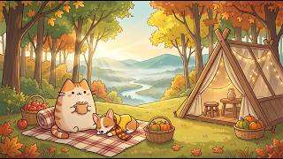 Autumn Lofi for Work | Mochi Cat's Cozy Campsite