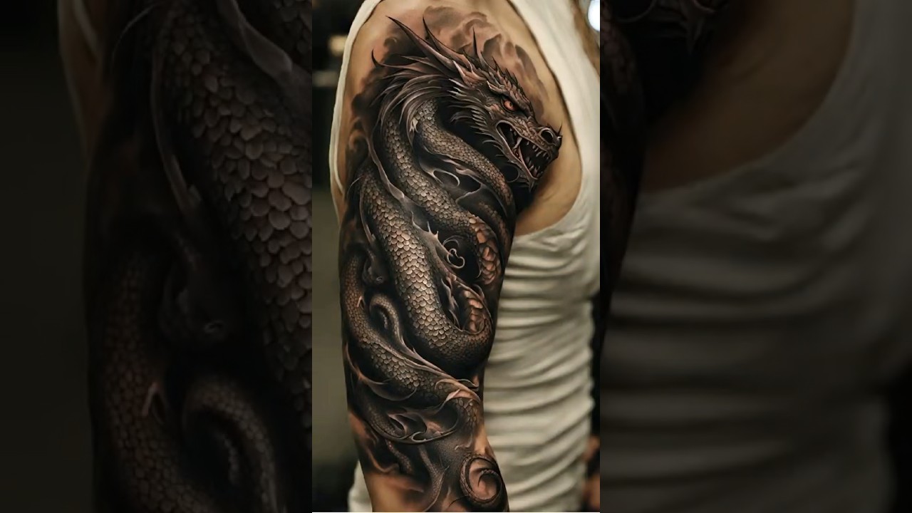 Dragon arm tattoo designs 🔥💪 #tattoo #tattoodesign #armtattoodesign #dragon