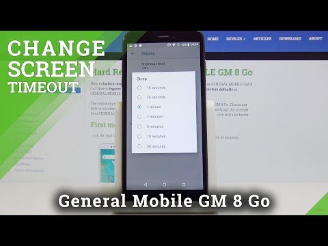 How to Manage Screen Timeout on GENERAL MOBILE GM 8 Go - Set Up Sleeping Time