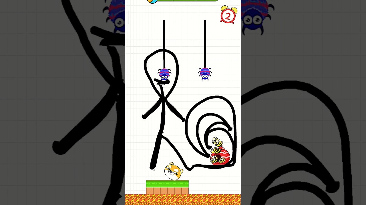 Spider 🕷️ Sets A Trap 🪤 For The Bee 🐝 To Save The Dog 🐕#savethepets #gaming #trending #viral #shorts