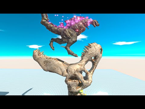 Skeleton Dinosaur Head Eats Workshop Units - Animal Revolt Battle Simulator
